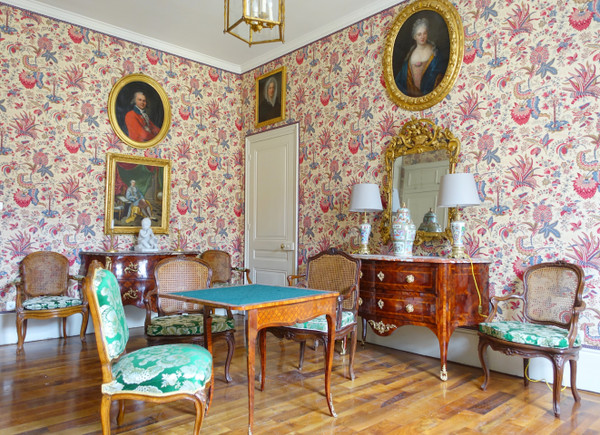 Pair of large lamps in Canton porcelain and gilt bronze