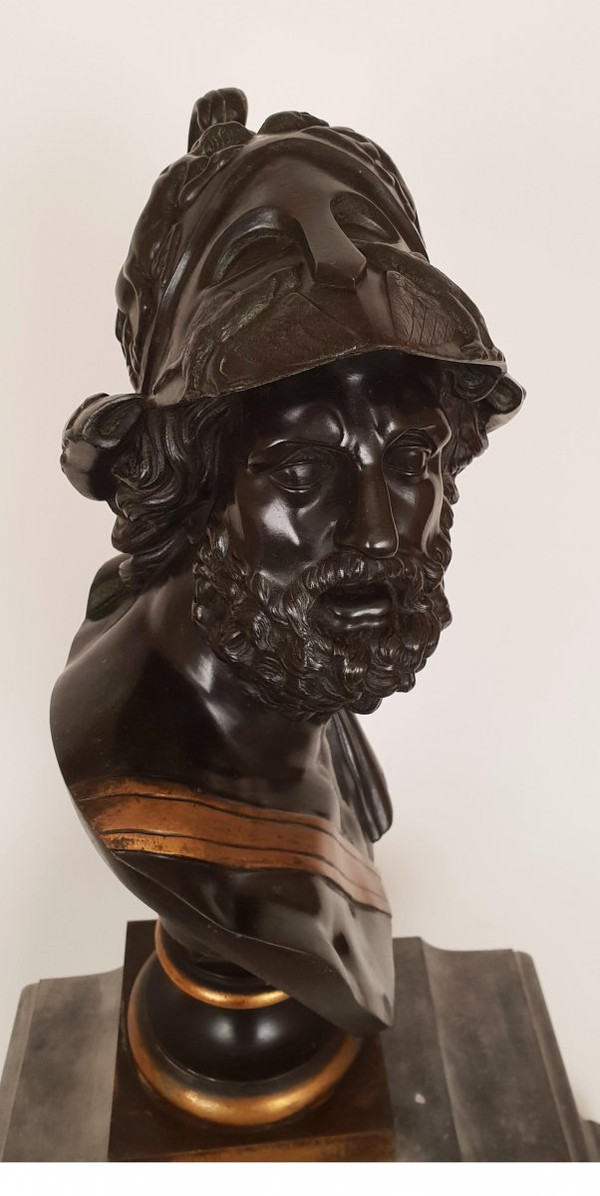 Bust of Menelaus King of Sparta Bronze from Antique