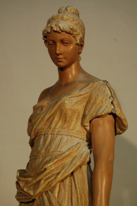 Goldscheider Large Sculpture Woman Dressed in Antique Drape