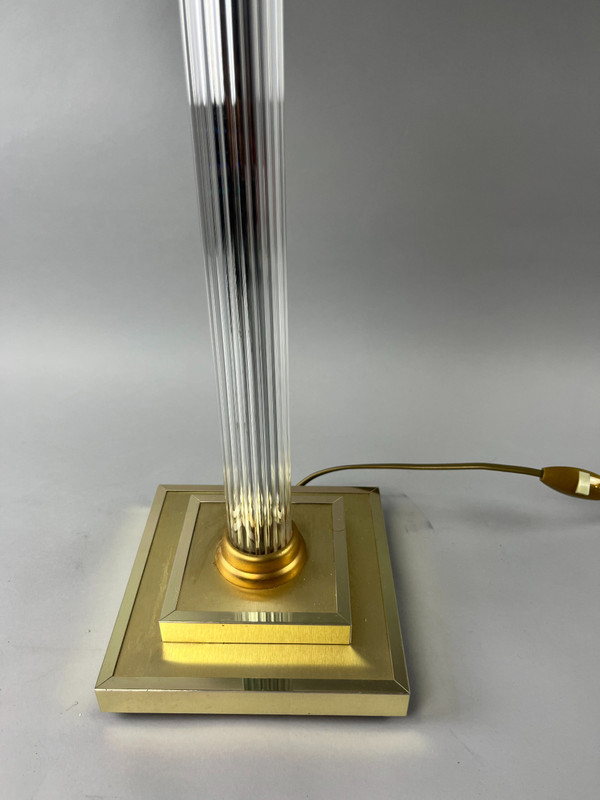 Brass & glass table lamp