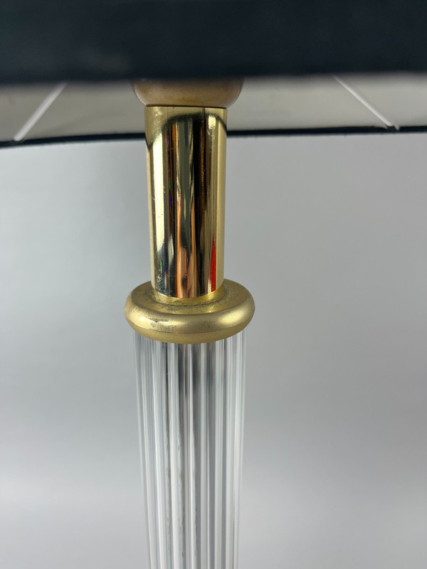 Brass & glass table lamp