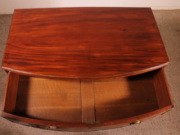 Small Bowfront Mahogany Chest Of Drawers Regency Period