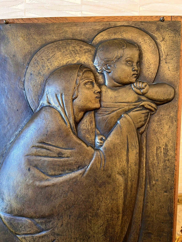 Georges Mathey (1887-1915) Bronze Bas Relief, the Presentation of Jesus to the Magi