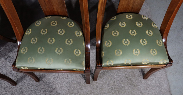 Suite of 4 Mahogany "Gondole" Chairs, Return from Egypt - Mid 20th century