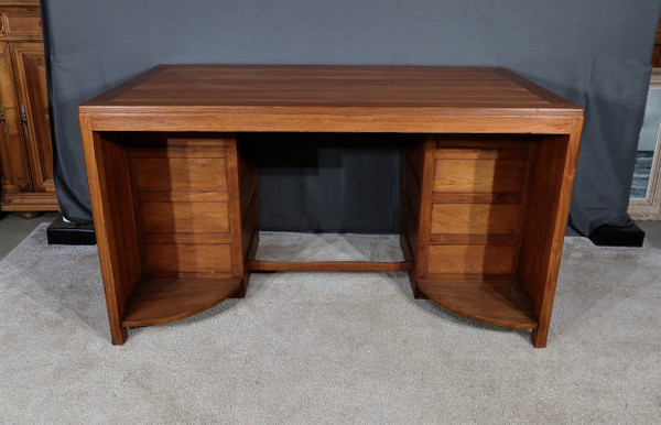 Art Deco teak and mahogany desk, Pondicherry - 1930