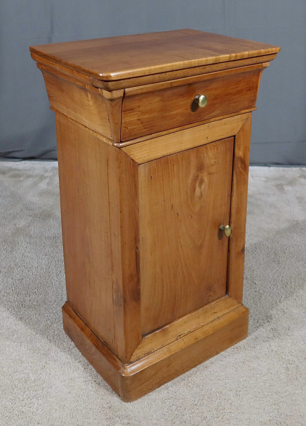 Louis-Philippe bedside table in solid cherrywood - Late 19th century