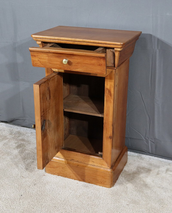 Louis-Philippe bedside table in solid cherrywood - Late 19th century