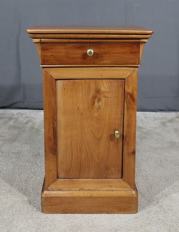 Louis-Philippe bedside table in solid cherrywood - Late 19th century