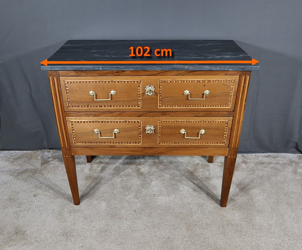 Small Regional Chest of Drawers in Walnut, Louis XVI style - Early 19th century