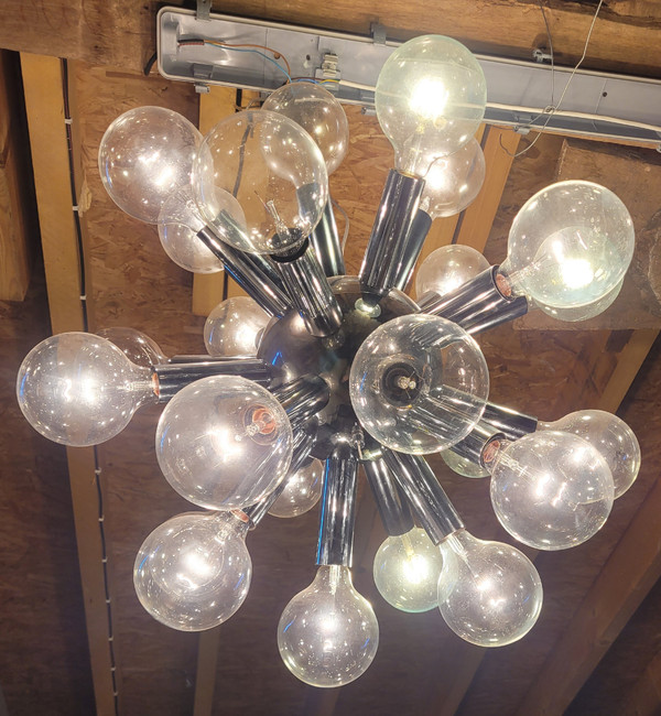 Lampadario a sospensione vintage “Sputnik” a 24 luci