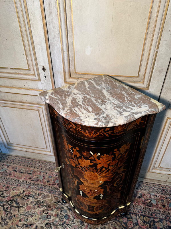 19th century marquetry corner, Napoleon 3 period