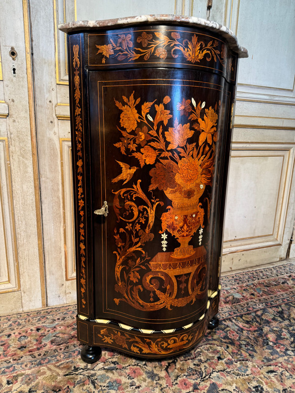 19th century marquetry corner, Napoleon 3 period