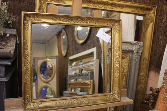 Small golden empire rectangle mirror 41 x 47