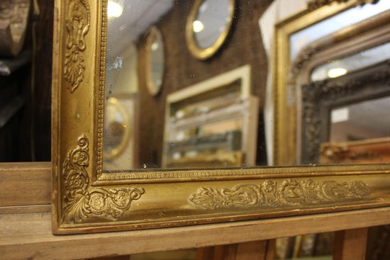 Small golden empire rectangle mirror 41 x 47