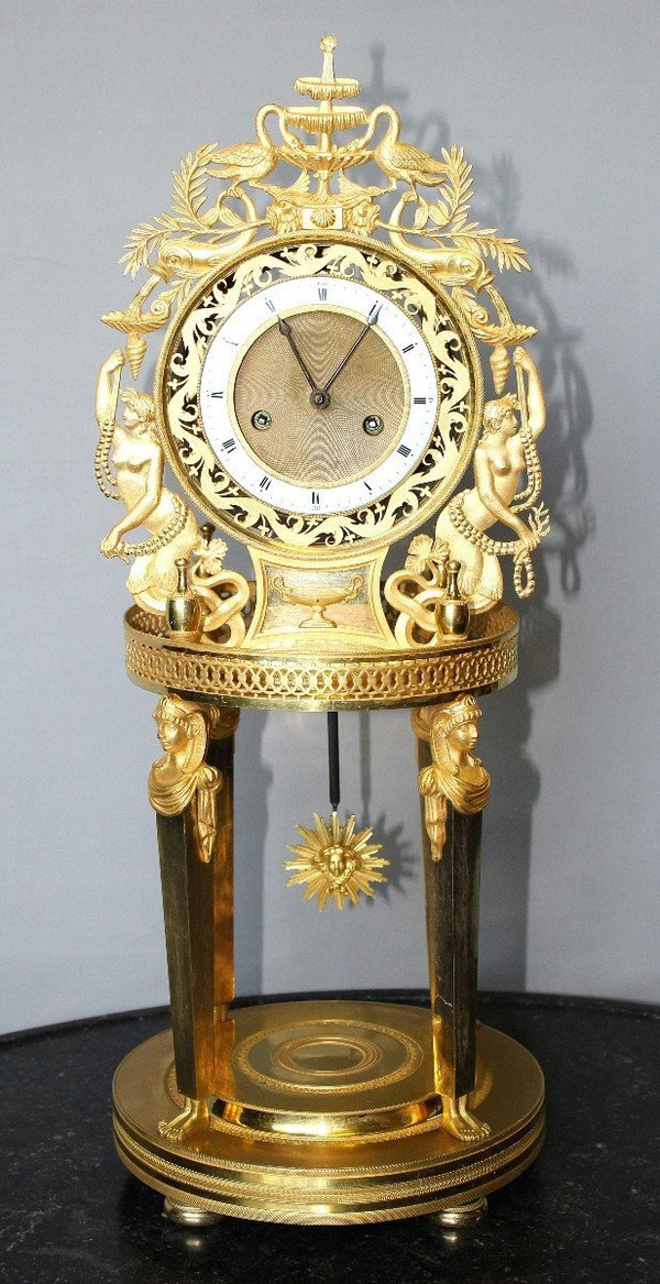 Important Caryatid Clock from the Empire Period