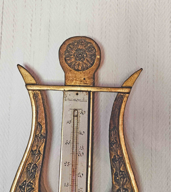 Barometer Golden Thermometer Empire period according to Torricelli