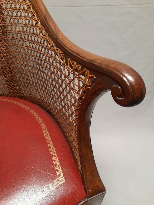 18th Century Dutch Office Chair Leather Seat