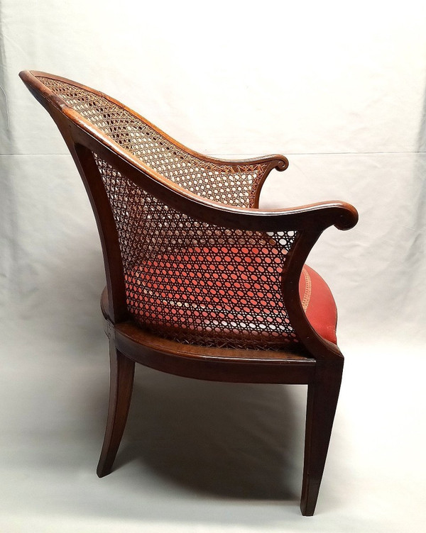 18th Century Dutch Office Chair Leather Seat