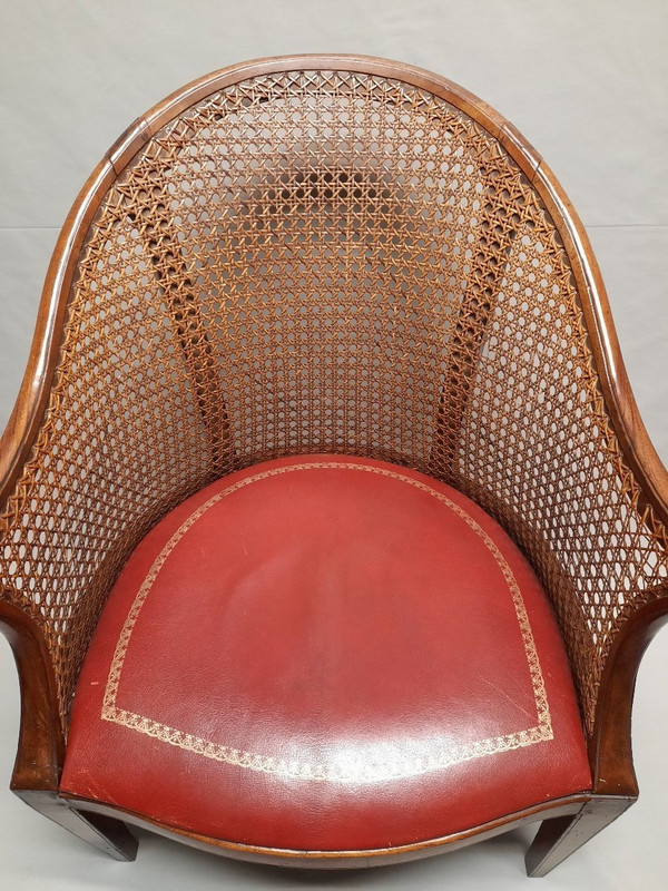 18th Century Dutch Office Chair Leather Seat