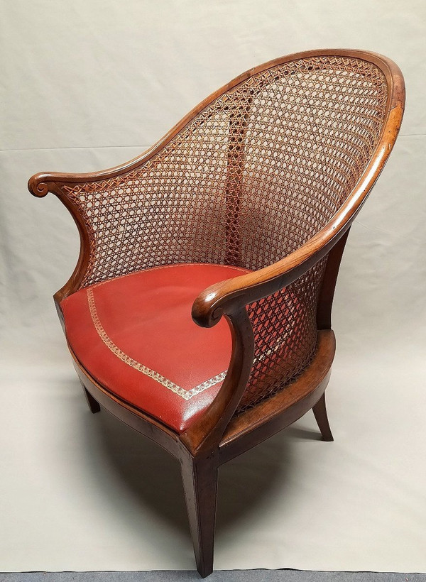 18th Century Dutch Office Chair Leather Seat