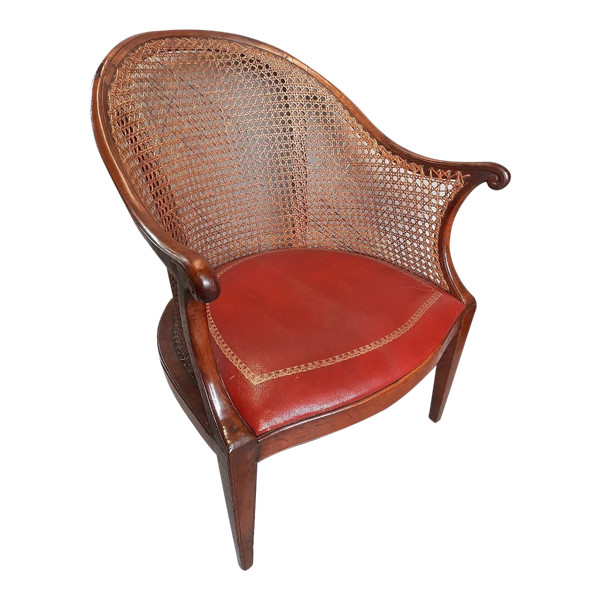 18th Century Dutch Office Chair Leather Seat