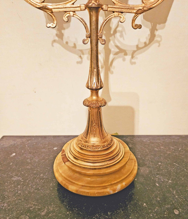 Brass and Gilt Bronze Cigar Display Stand Circa 1900 Height 39 cm