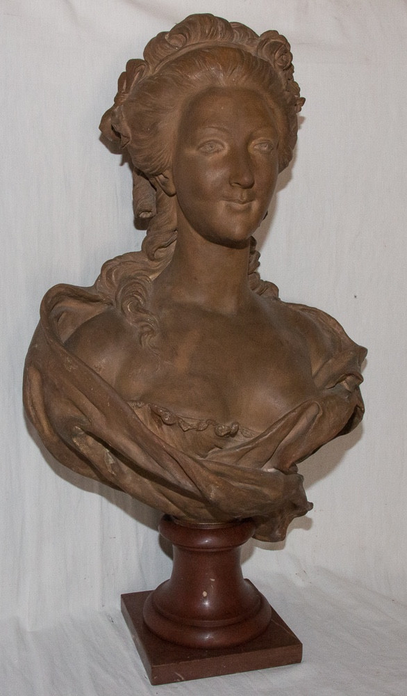 Marie Antoinette Terracotta Bust B Feinberg Late 19th Century