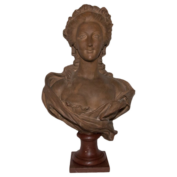 Marie Antoinette Terracotta Bust B Feinberg Late 19th Century