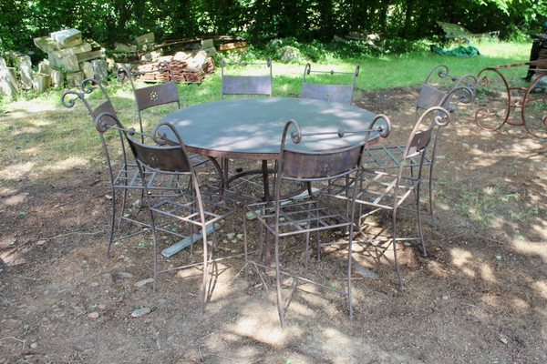 Garden Table Wrought Iron Base