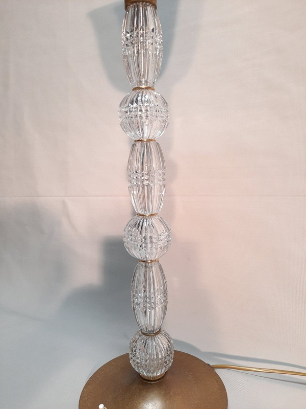 Large Cut Crystal Lamp H 75 Cm