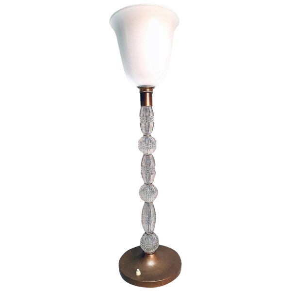 Large Cut Crystal Lamp H 75 Cm