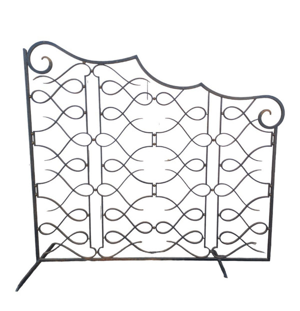 Large Art Deco Wrought Iron Interior Grille