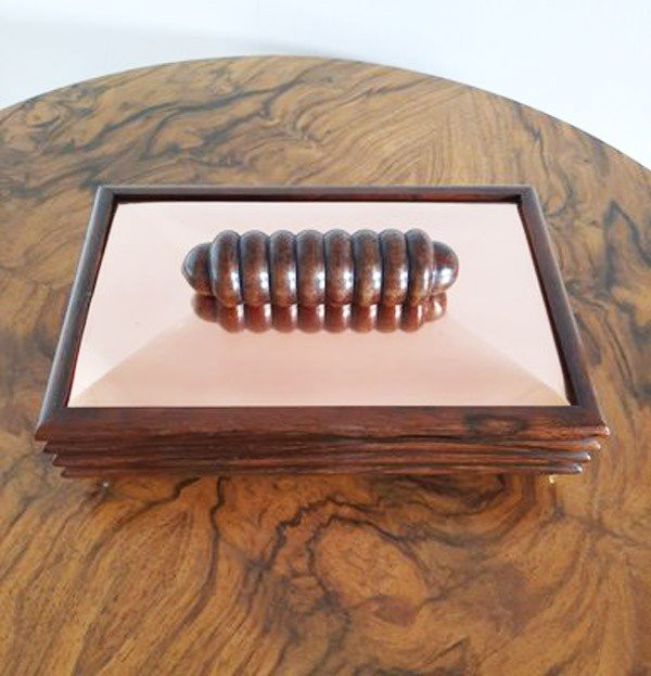 Important Art Deco Macassar Ebony Box