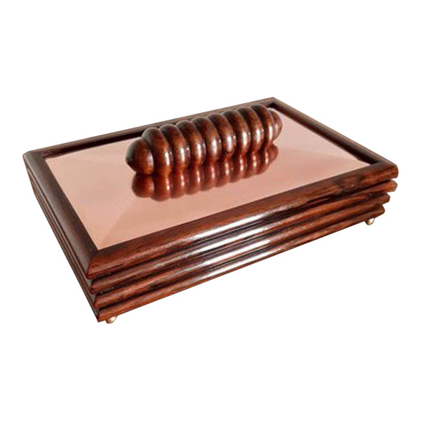 Important Art Deco Macassar Ebony Box