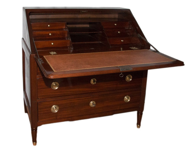 Louis XVI Mahogany Scriban Commode 