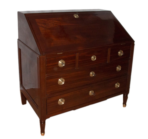 Louis XVI Mahogany Scriban Commode 