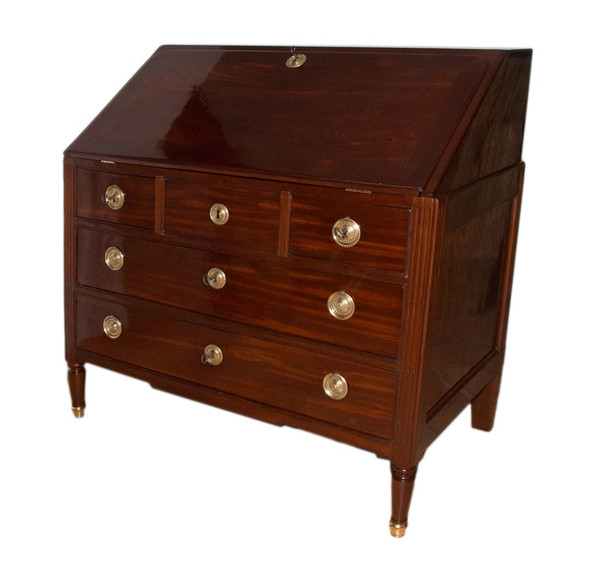 Louis XVI Mahogany Scriban Commode 