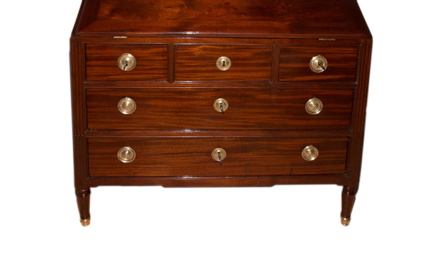 Louis XVI Mahogany Scriban Commode 