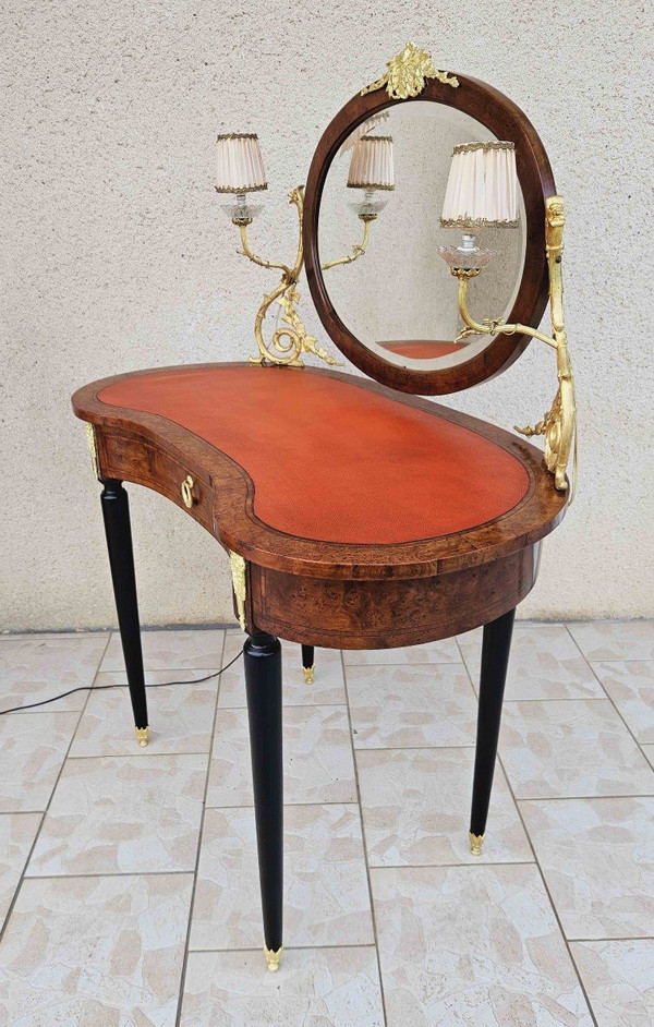 2-Arm Dressing Table Marquetry And Gilded Bronze