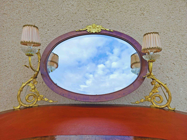 2-Arm Dressing Table Marquetry And Gilded Bronze