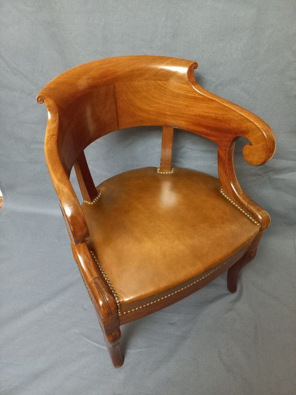 Early 19th Century Leather Office Chair