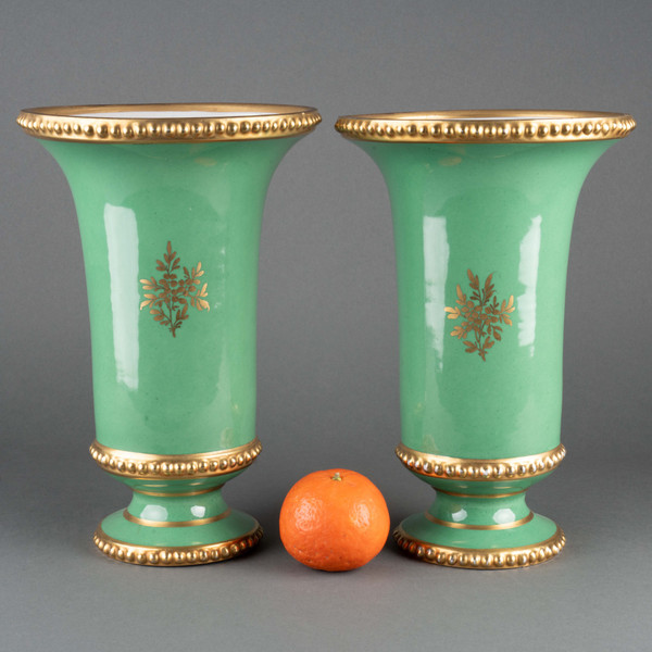 Pair of Paris Porcelain Vases, 19th Century