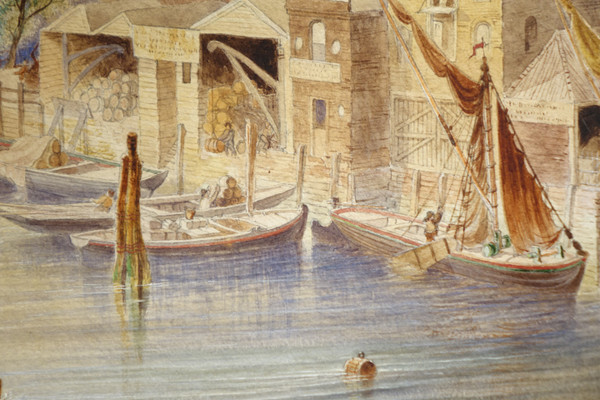 large watercolor signed Lloyds, 1878