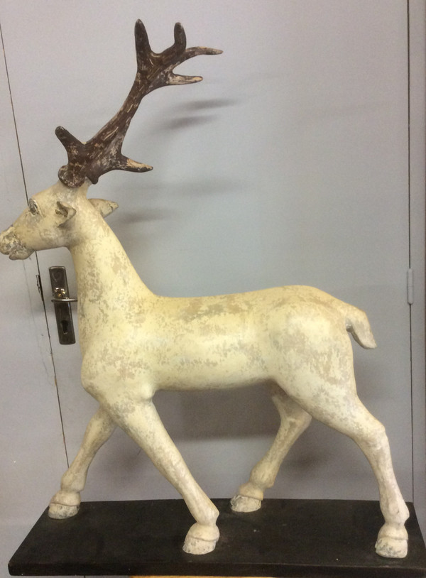 Sculpture of a deer in resin work circa 1960