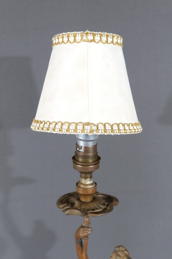 Regulate-Lampe im Jugendstil, signiert C.Rosa – Mitte des 20. Jahrhunderts