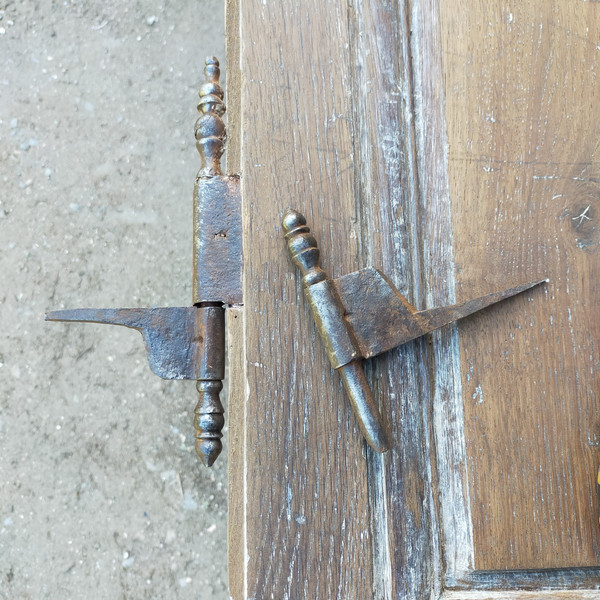 Boiserie d'Alcôve Et Porte Ancienne De Communication En Chêne époque XVIIIème Alcove