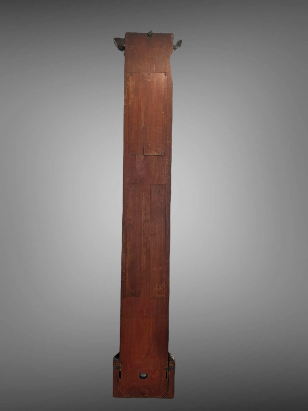 LEYDECKER BAROMETER / THERMOMETER IN PARIS IN NAPOLEON III PERIOD MARQUETRY