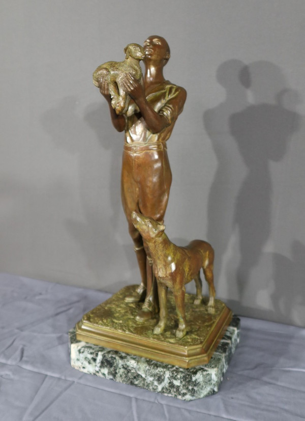 Bronze Sculpture with Double Patina - Early 20th Century