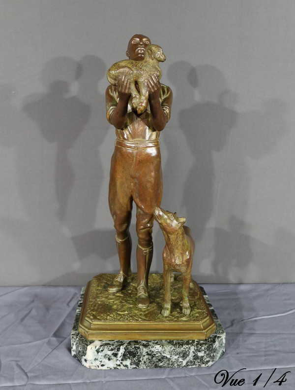 Bronze Sculpture with Double Patina - Early 20th Century