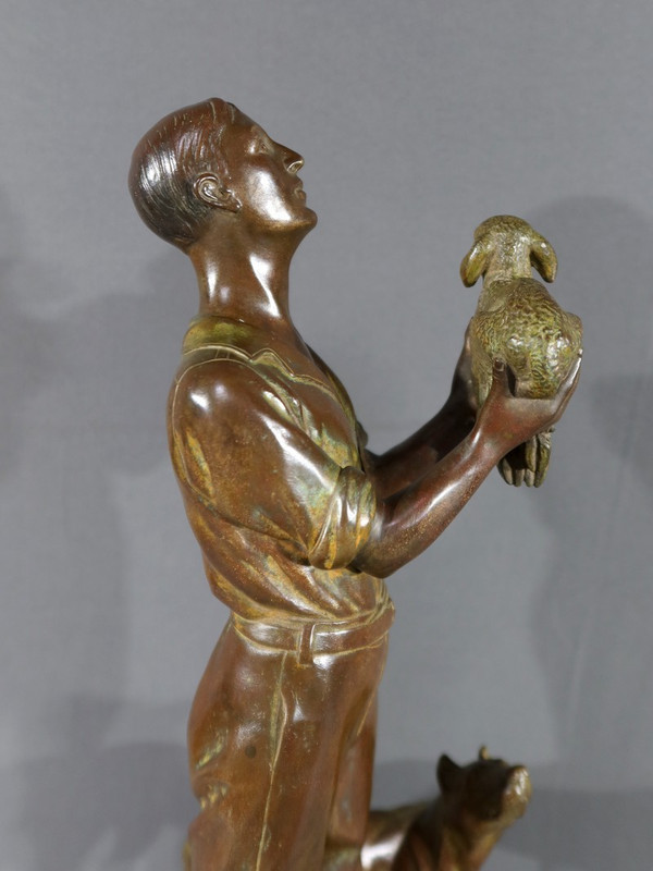 Bronze Sculpture with Double Patina - Early 20th Century